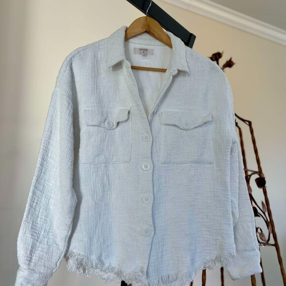 White Women's Blazer - Cream Clothing - Picture 1 of 6